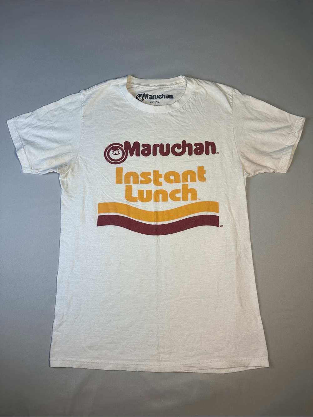 Maruchan Logo White Shirt Small Instant Lunch Graphic Tee Ramen Noodles